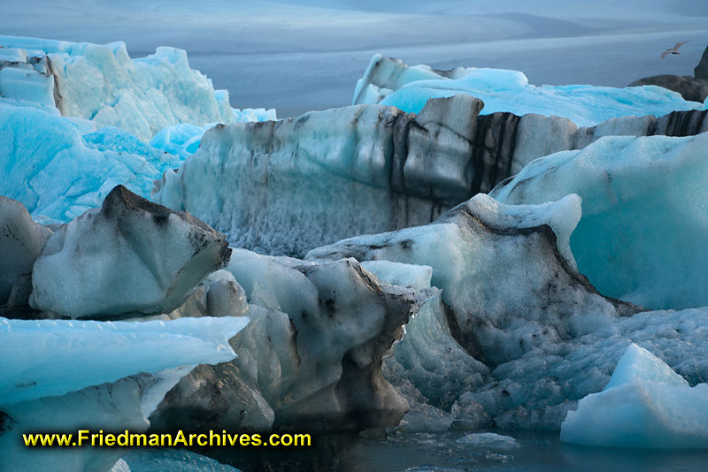 icebergs,ice,glacier,bay,sunset,blue,scenic,ocean,iceland,